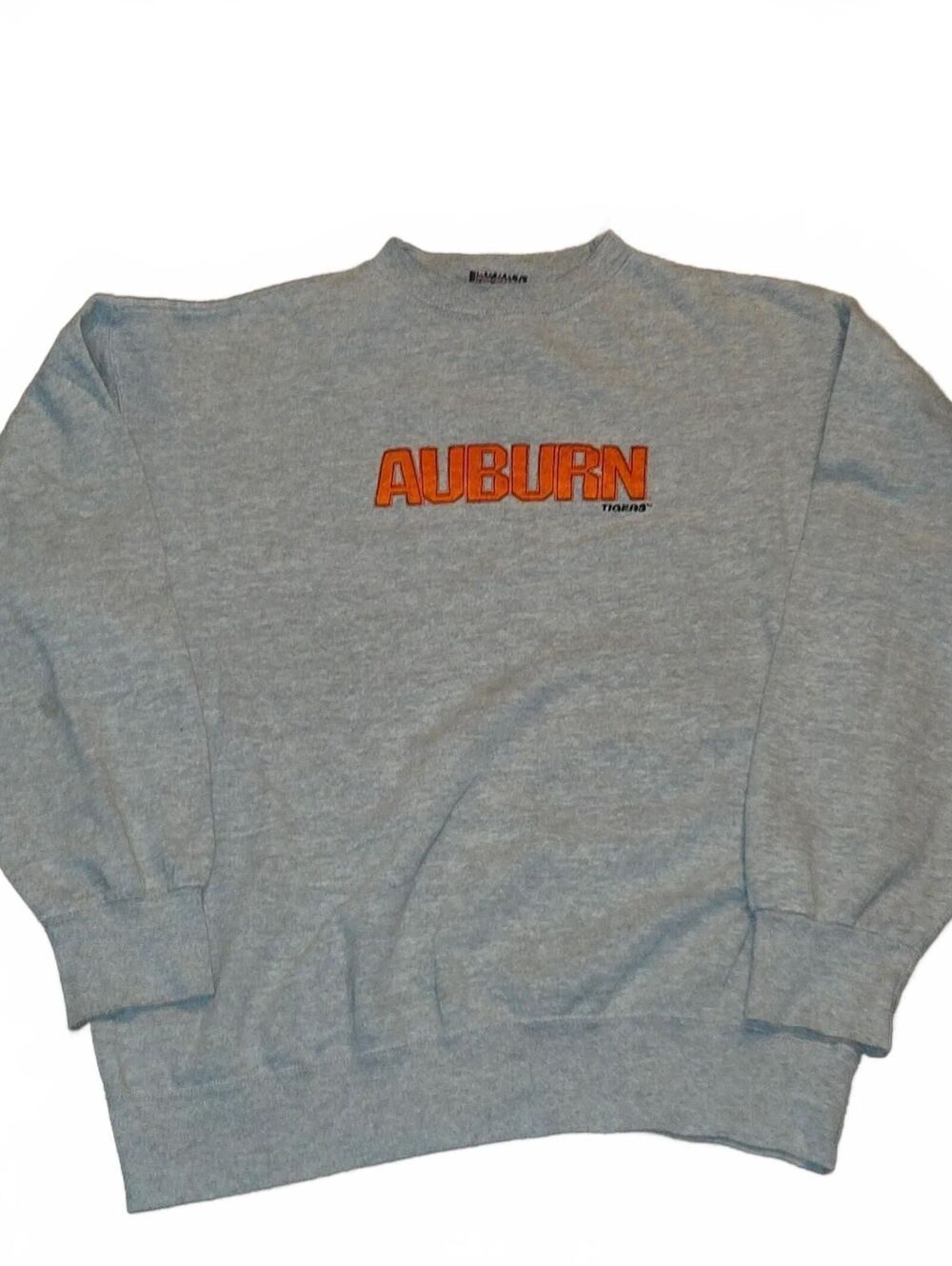 Vintage Auburn Tigers Embroidered Sweatshirt Men's Large Gray Orange Y2K